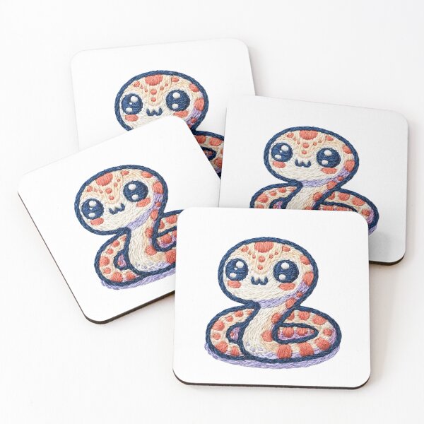 Item preview, Cute Embroidered Snake Patch – Kawaii Stitched Reptile designed and sold by v1per4ever.