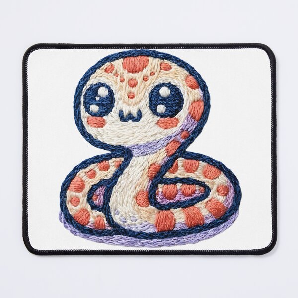 Item preview, Cute Embroidered Snake Patch – Kawaii Stitched Reptile designed and sold by v1per4ever.