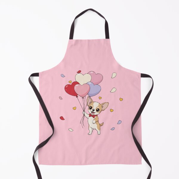 Item preview, Adorable Chihuahua Valentine’s Day Puppy with Heart Balloons Vector Illustration designed and sold by The Real Life Symphony.