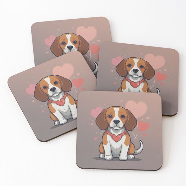 Item preview, Simple Valentine Beagle Artwork designed and sold by NeatThingLover.