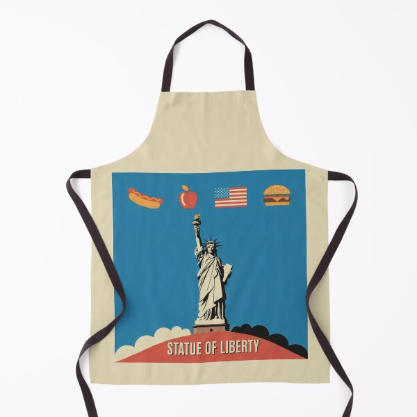 Item preview, American Liberty Symbols New York Landmark Skyline Icons Art designed and sold by SplashTastic.