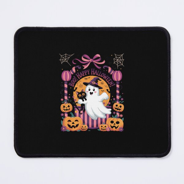 Item preview, Cute Ghost Holding Cat Pumpkin Halloween designed and sold by SyntaxClaw.