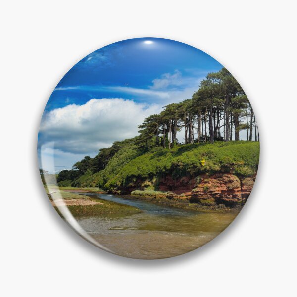 Item preview, Pine Trees at Budleigh Salterton Seafront – Coastal Woodland Photography, Devon UK designed and sold by leonwoods.