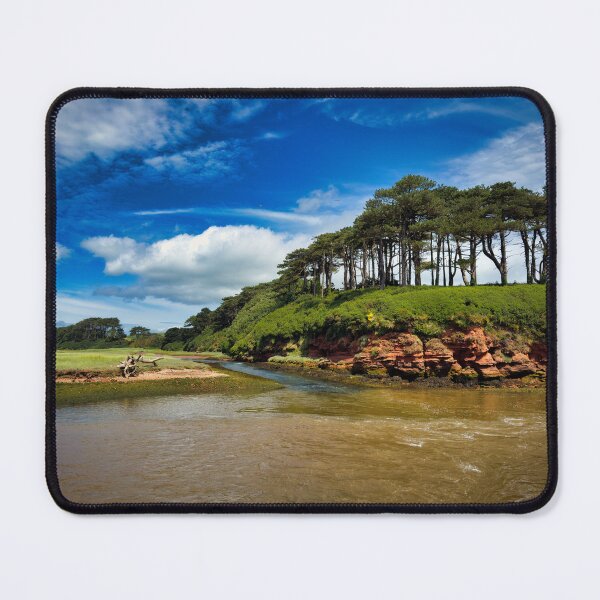 Item preview, Pine Trees at Budleigh Salterton Seafront – Coastal Woodland Photography, Devon UK designed and sold by leonwoods.