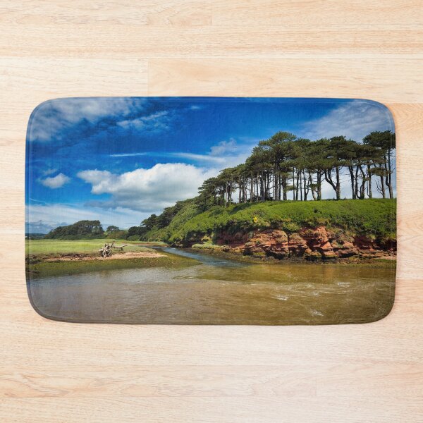 Item preview, Pine Trees at Budleigh Salterton Seafront – Coastal Woodland Photography, Devon UK designed and sold by leonwoods.