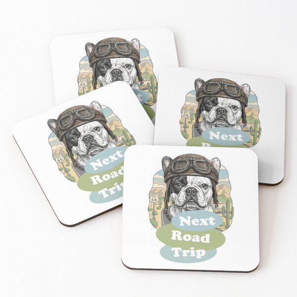 Item preview, Frenchie Road Trip - Route 66 Adventure Dog designed and sold by Fuel-Shirts.