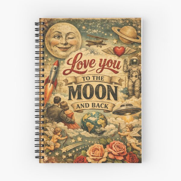 Item preview, Love you to the Moon and Back – Retro space designed and sold by Mauswohn.