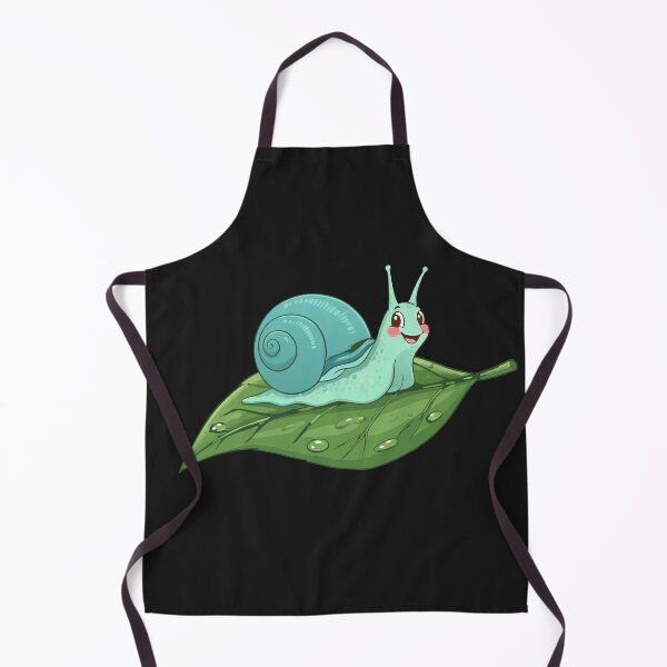 Item preview, Cute Smiling Snail on Leaf – Kawaii Nature Illustration designed and sold by Royalsticker.