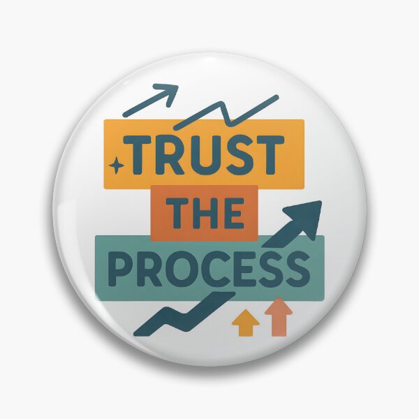 Item preview, Motivational Trust the Process Quote with Arrows. designed and sold by The-T-In-Retro.