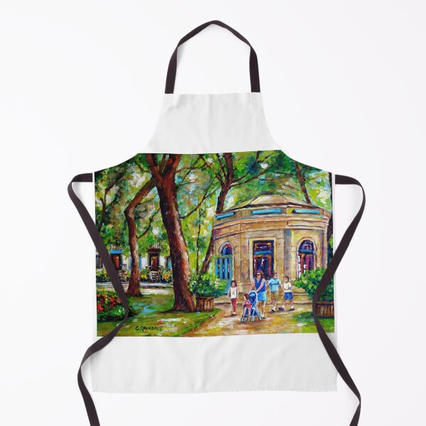 Item preview, Family Stroll in Carre St Louis Square Montreal Summer Street Scene designed and sold by Carole Spandau.