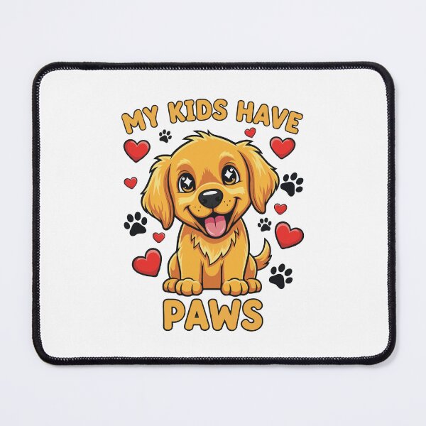 Item preview, My Kids Have Paws – Cute Golden Retriever Dog Lover designed and sold by The Real Life Symphony.