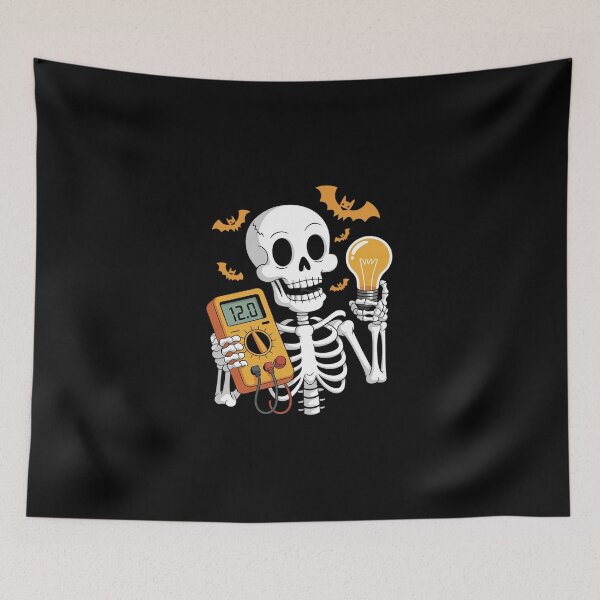 Item preview, Electrician Job Horror Skeleton Halloween Team Costume designed and sold by DigitaldeligArt.