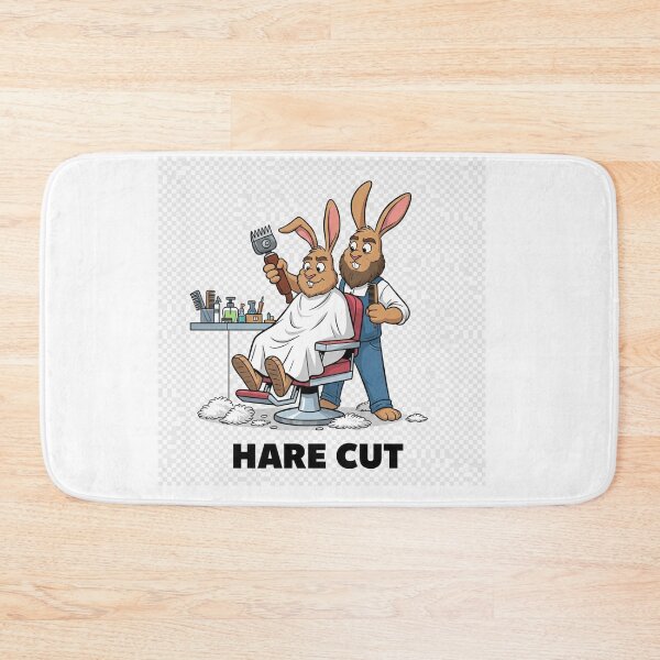 Item preview, Hare ( Hair Cut) at the Barber Funny play on words designed and sold by WinnifredH.