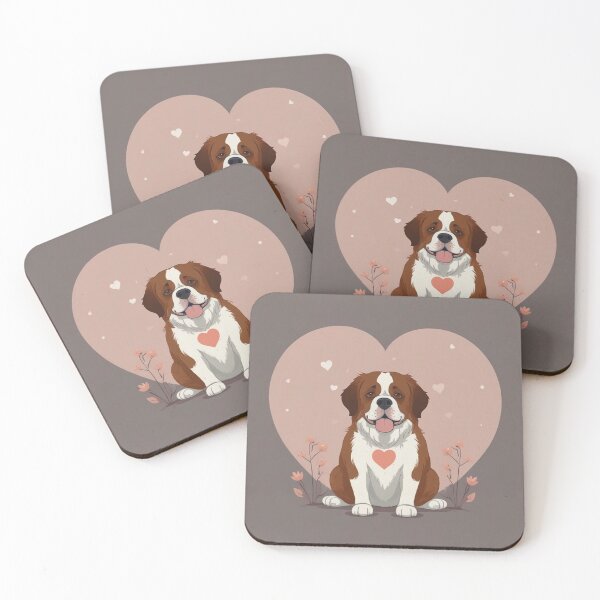 Item preview, Cute Valentine St Bernard in Love designed and sold by NeatThingLover.