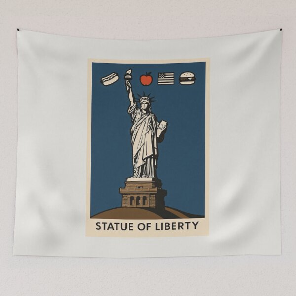 Item preview, Colossal Lady Liberty and American Food Culture Heritage Art designed and sold by SplashTastic.