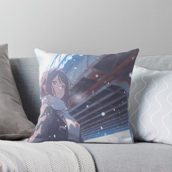 Item preview, Anime girl in the snow under a bridge designed and sold by JuaneStore.