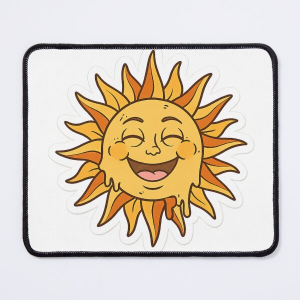 Item preview, Smiling Melting Sun Cartoon Sticker  designed and sold by Atlasstor.