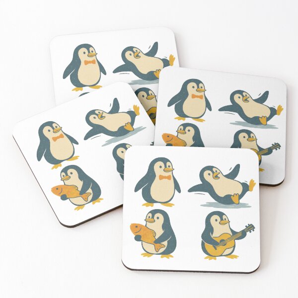 Item preview, Vintage Penguin Sticker Set | Retro Penguin Illustration | Classic Arctic Animal Art designed and sold by PaintedPixels01.