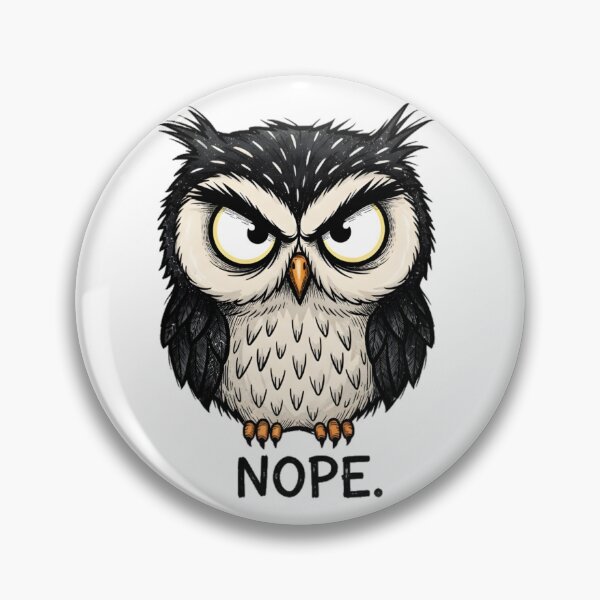 Item preview, Grumpy Owl “NOPE” Funny Attitude T-Shirt Design designed and sold by aaljone007.