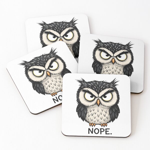 Item preview, Grumpy Owl “NOPE” Funny Attitude T-Shirt Design designed and sold by aaljone007.
