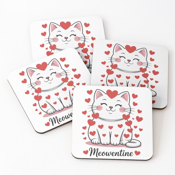Item preview, Smiling Meowentine Love Cat designed and sold by MORIANZPOD.