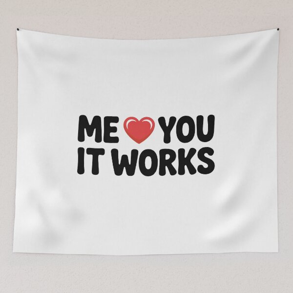 Item preview, Me and You It Works – Heart Typography Valentine’s Day Gift designed and sold by Slaw-Creation.