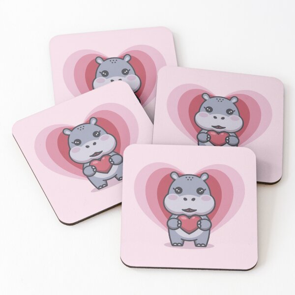 Item preview, Valentine Animal Hippo designed and sold by NeatThingLover.