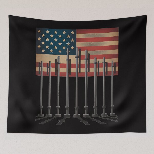Item preview, AMERICAN FLAG KETTLEBELL BARBELL designed and sold by gerardostokes.