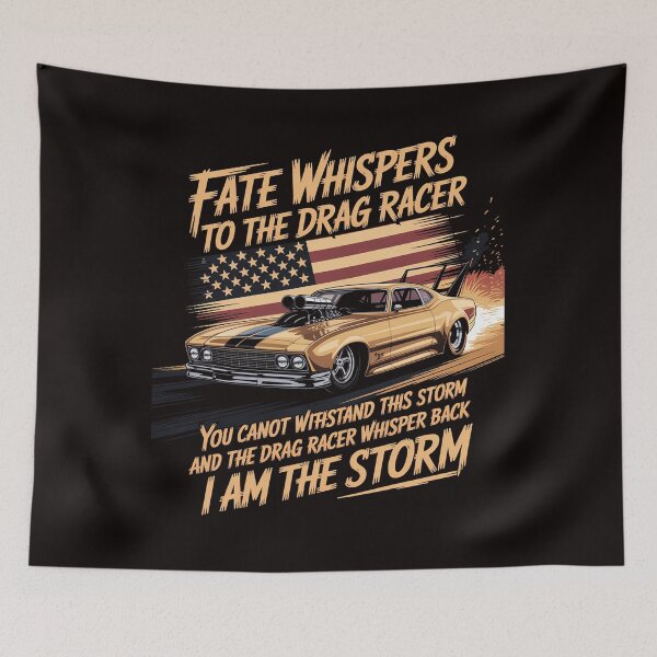 Item preview, American Drag Racing USA Flag Muscle Car Dragster designed and sold by cherylbartlett.