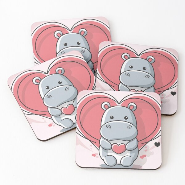 Item preview, Hippo Valentine Gift designed and sold by NeatThingLover.