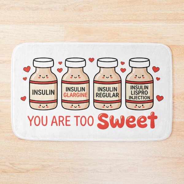 Item preview, Funny Nurse Valentine Shirt,  You Are Too Sweet –  Insulin Bottle  designed and sold by Shivartdesign36.
