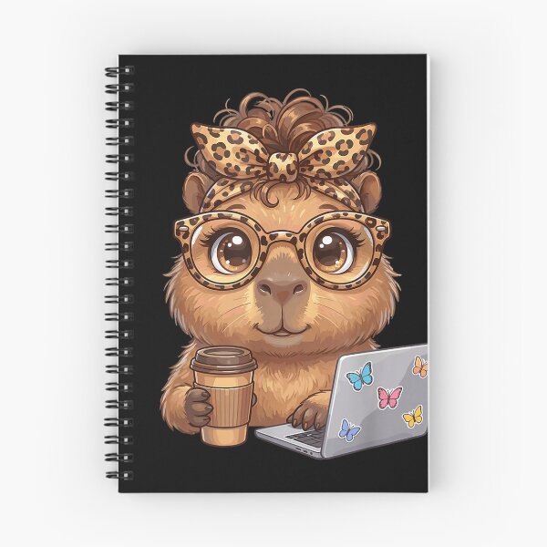 Item preview, Cute Leopard Capybara Coffee Funny Nerd Women Girls Kids Art for Men Women Kids , Capybara Gift Lover  designed and sold by DZIRI NAJAT.