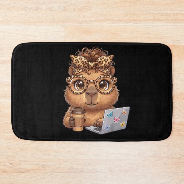 Item preview, Cute Leopard Capybara Coffee Funny Nerd Women Girls Kids Art for Men Women Kids , Capybara Gift Lover  designed and sold by DZIRI NAJAT.
