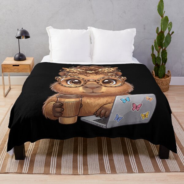 Item preview, Cute Leopard Capybara Coffee Funny Nerd Women Girls Kids Art for Men Women Kids , Capybara Gift Lover  designed and sold by DZIRI NAJAT.