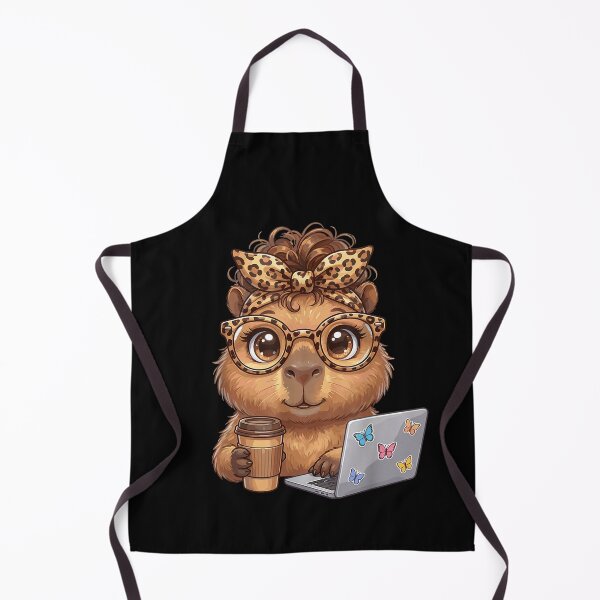 Item preview, Cute Leopard Capybara Coffee Funny Nerd Women Girls Kids Art for Men Women Kids , Capybara Gift Lover designed and sold by DZIRI NAJAT.