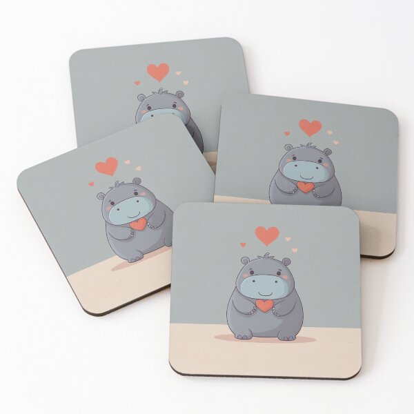 Item preview, Aesthetic Valentine Hippo designed and sold by NeatThingLover.