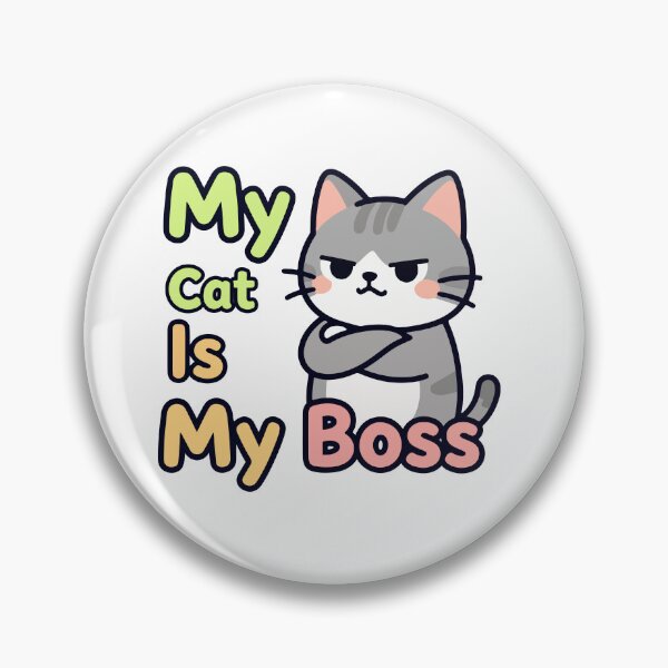 Item preview, My Cat Is My Boss Funny Cartoon Cat T-Shirt – Arrogant Cat Graphic Tee designed and sold by Design-Pro-21.