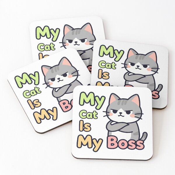 Item preview, My Cat Is My Boss Funny Cartoon Cat T-Shirt – Arrogant Cat Graphic Tee designed and sold by Design-Pro-21.