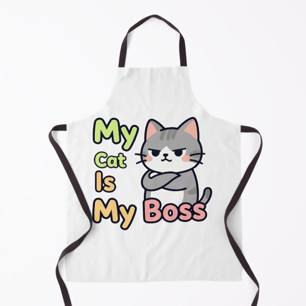 Item preview, My Cat Is My Boss Funny Cartoon Cat T-Shirt – Arrogant Cat Graphic Tee designed and sold by Design-Pro-21.