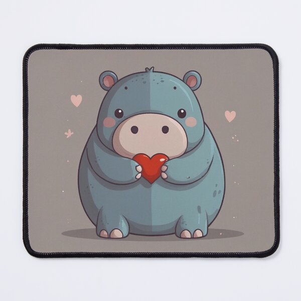 Item preview, Cute Valentine Hippo in Love designed and sold by NeatThingLover.