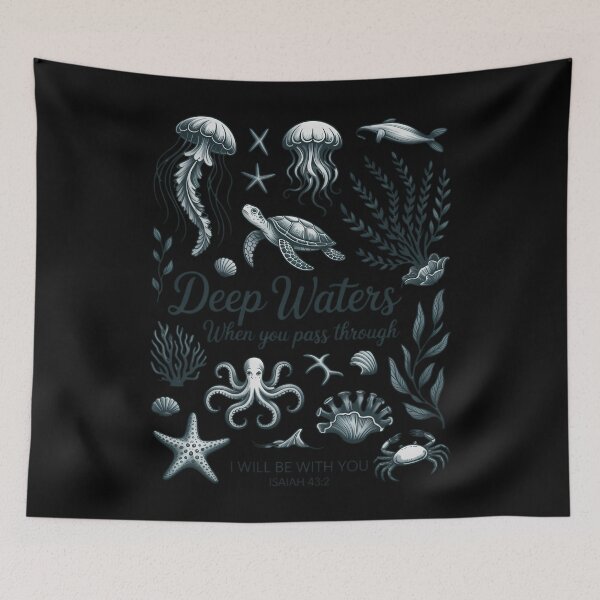 Item preview, Christian Ocean Animal Coastal Sea Life Jesus Bible Verse designed and sold by tiekanamac.