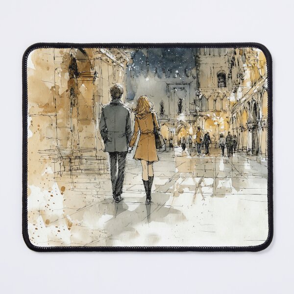 Item preview, Winter Romance Walk - Snowy City Love Art designed and sold by Banal25.
