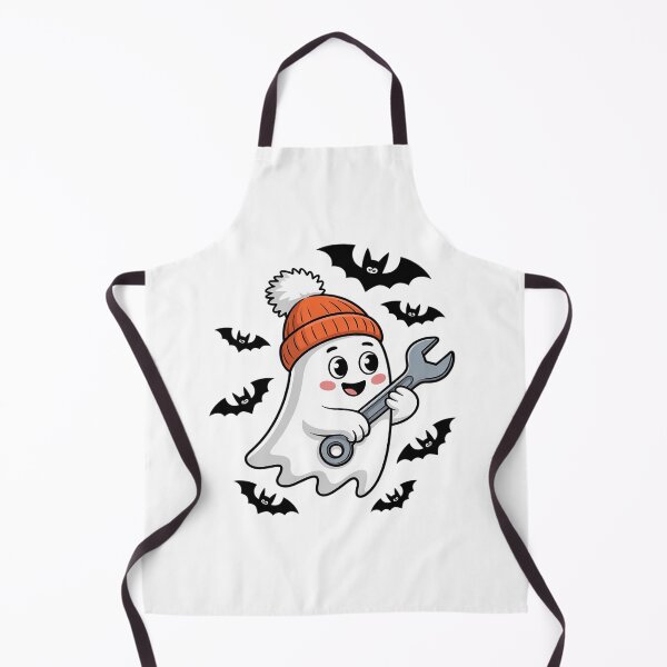 Item preview, Ghost Holding Wrench Mechanic Plumber Handyman Halloween designed and sold by DigitaldeligArt.