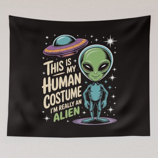Item preview, Alien Believer UFO Sci Fi Costume Party Funny Alien designed and sold by cherylbartlett.