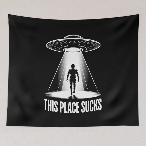 Item preview, Alien Bigfoot UFO - This Place Sucks designed and sold by joedavila.