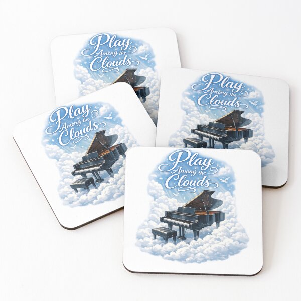 Item preview, Dreamy Grand Piano Floating in the Clouds designed and sold by Tender Flower Clothing.