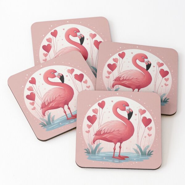 Item preview, Cute Valentine Flamingo in Love designed and sold by NeatThingLover.