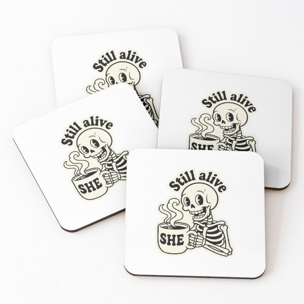 Item preview, Still Alive Coffee Skeleton Vintage Rubber Hose Style designed and sold by Maclaw200d.