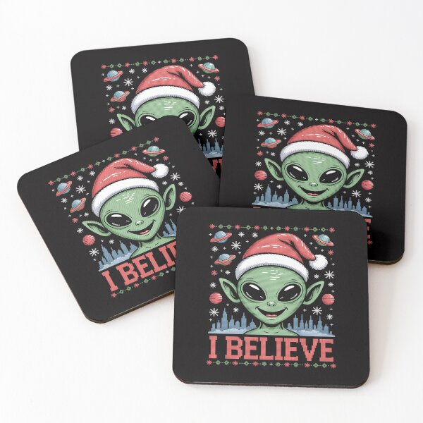 Item preview, I Believe In UFO Alien Christmas Ugly Funny Alien Xmas Idea designed and sold by gerardostokes.