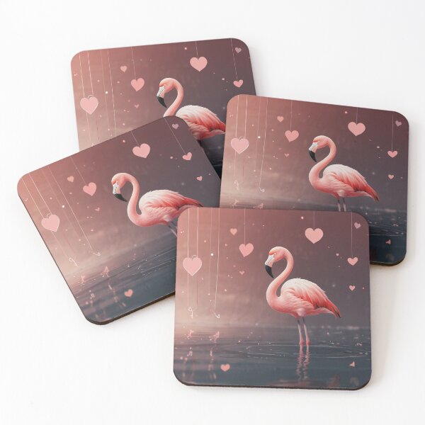 Item preview, Simple Valentine Flamingo Artwork designed and sold by NeatThingLover.